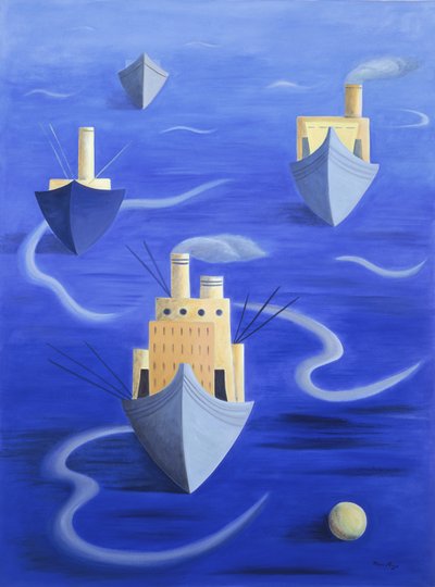 Boats in Harbour by Marie Hugo